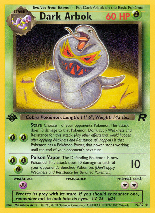 Pokemon | Dark Arbok (19/82) [Team Rocket 1st Edition] | The Nerd Merchant