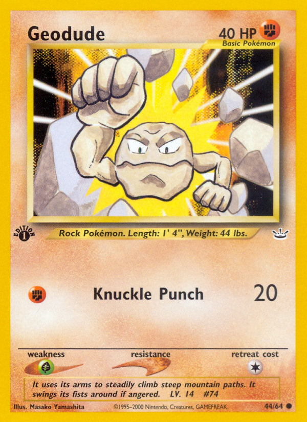 Pokemon | Geodude (44/64) [Neo Revelation 1st Edition] | The Nerd Merchant