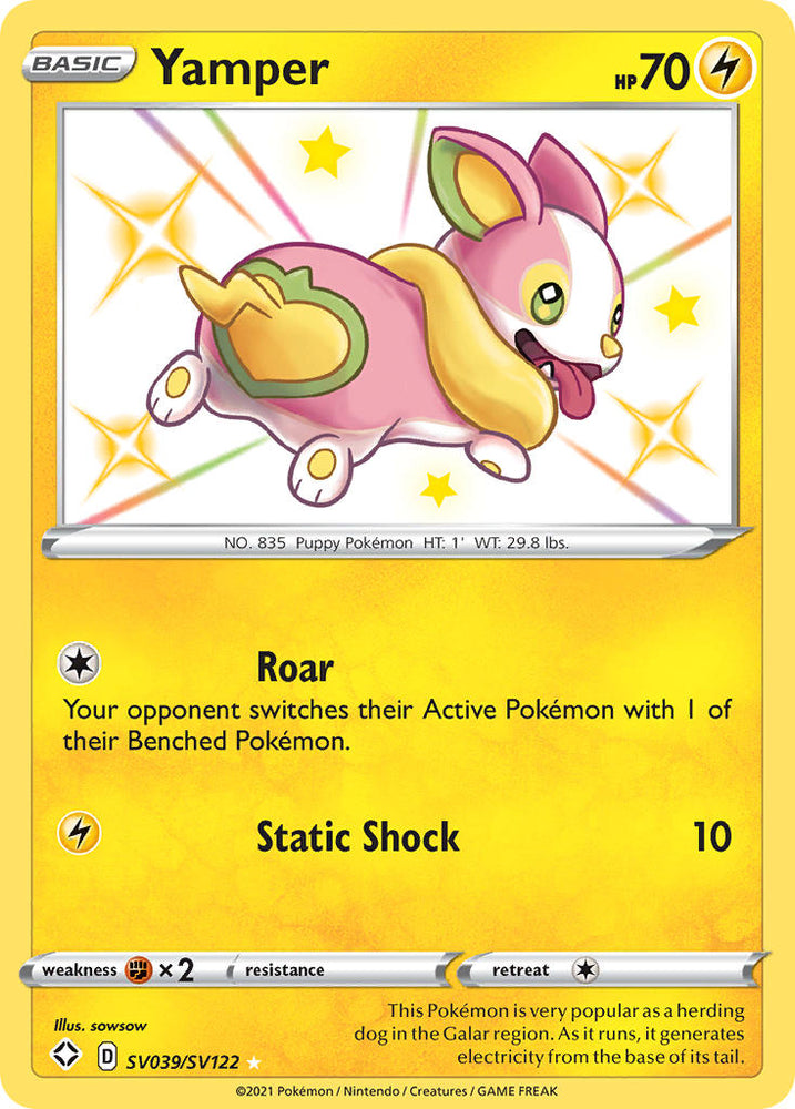Pokemon | Yamper (SV039/SV122) [Sword & Shield: Shining Fates] | The Nerd Merchant