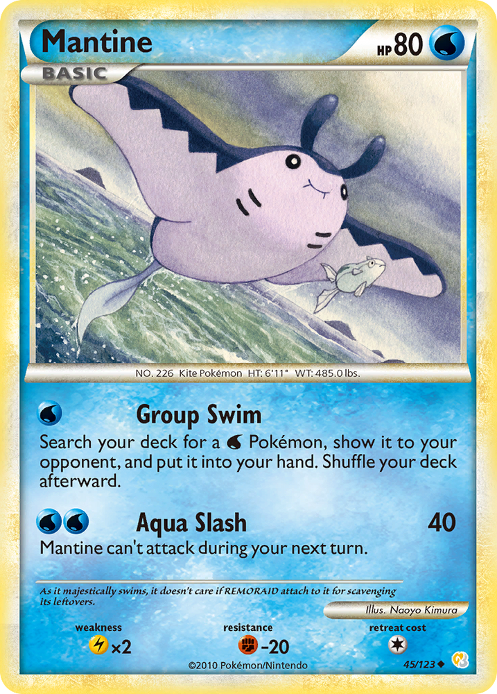 Pokemon | Mantine (45/123) [HeartGold & SoulSilver: Base Set] | The Nerd Merchant