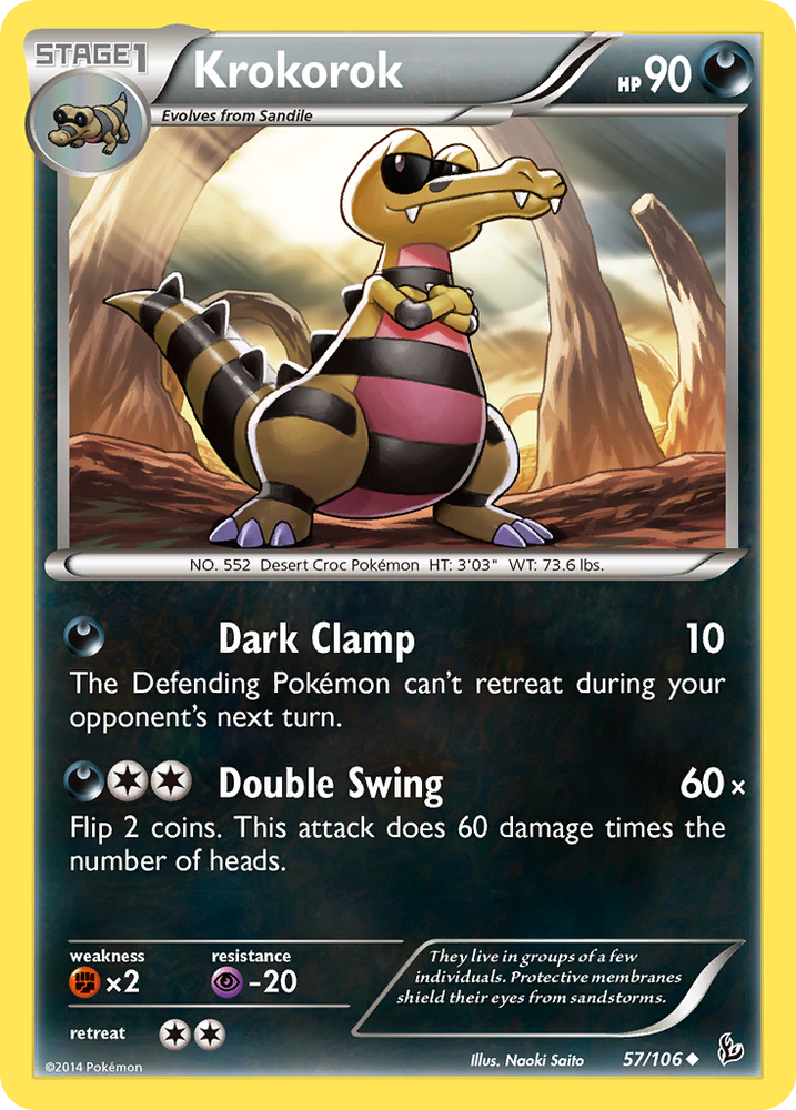 Pokemon | Krokorok (57/106) [XY: Flashfire] | The Nerd Merchant