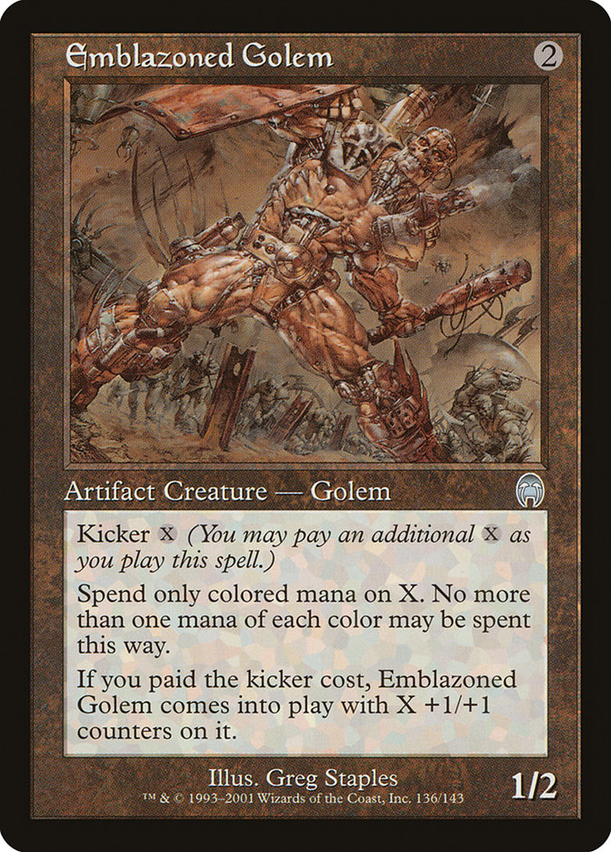Magic | Emblazoned Golem [Apocalypse] | The Nerd Merchant