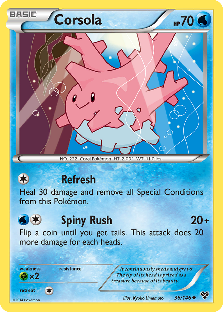Pokemon | Corsola (36/146) [XY: Base Set] | The Nerd Merchant