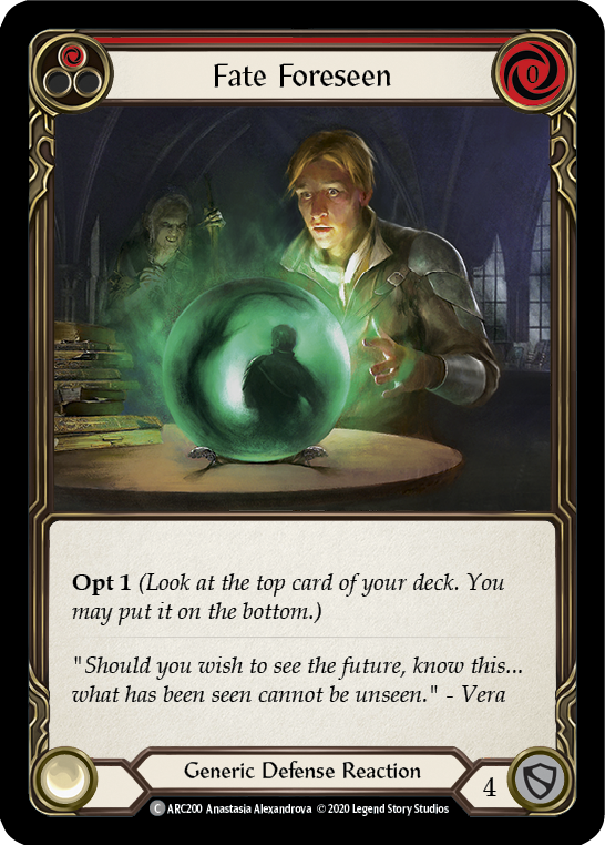 Flesh and Blood TCG | Fate Foreseen (Red) [U-ARC200] (Arcane Rising Unlimited)  Unlimited Normal | The Nerd Merchant