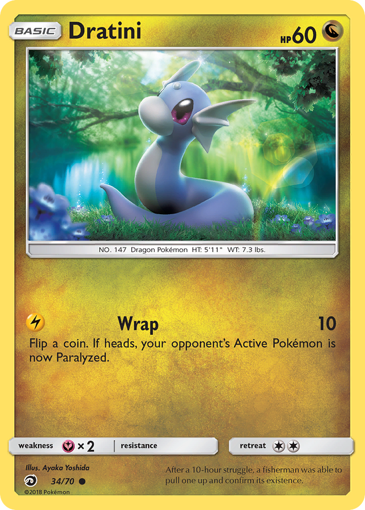 Pokemon | Dratini (34/70) [Sun & Moon: Dragon Majesty] | The Nerd Merchant