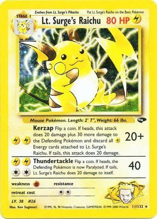 Pokemon | Lt. Surge's Raichu (11/132) [Gym Challenge Unlimited] | The Nerd Merchant