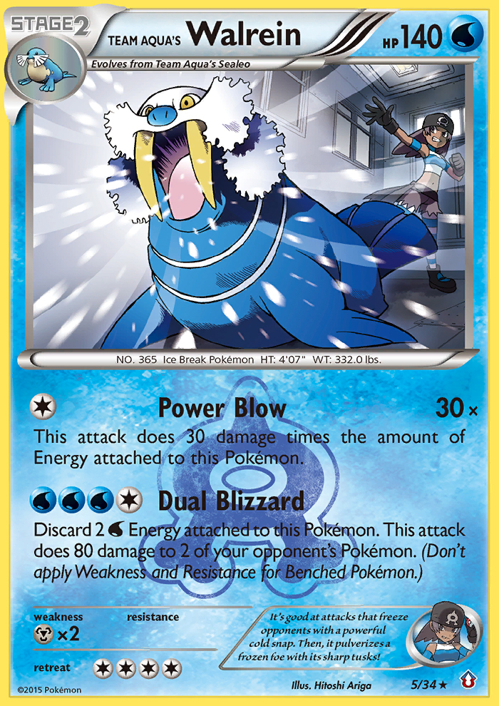 Pokemon | Team Aqua's Walrein (5/34) [XY: Double Crisis] | The Nerd Merchant