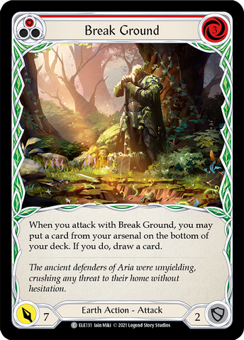 Flesh and Blood TCG | Break Ground (Red) [ELE131] (Tales of Aria)  1st Edition Rainbow Foil | The Nerd Merchant