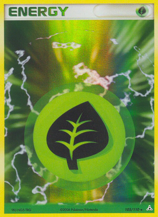Pokemon | Grass Energy (105/110) [EX: Holon Phantoms] | The Nerd Merchant