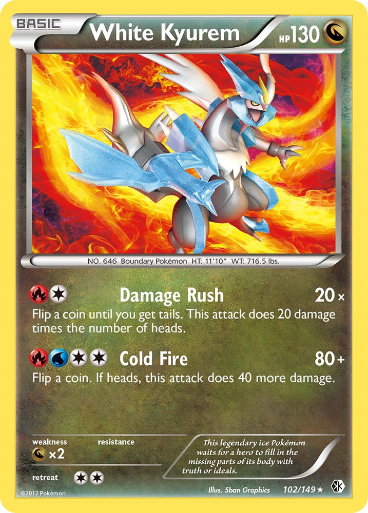 Pokemon | White Kyurem (102/149) (Theme Deck Exclusive) [Black & White: Boundaries Crossed] | The Nerd Merchant