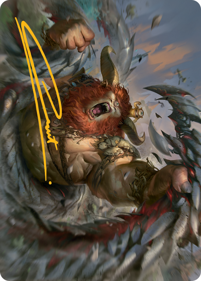 Magic | Borborygmos and Fblthp Art Card (42) (Gold-Stamped Signature) [March of the Machine Art Series] | The Nerd Merchant