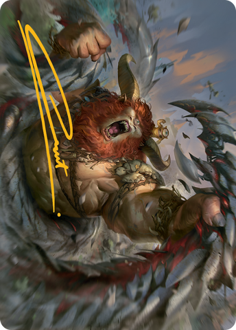 Magic | Borborygmos and Fblthp Art Card (42) (Gold-Stamped Signature) [March of the Machine Art Series] | The Nerd Merchant