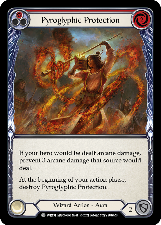 Flesh and Blood TCG | Pyroglyphic Protection (Red) [EVR131] (Everfest)  1st Edition Rainbow Foil | The Nerd Merchant
