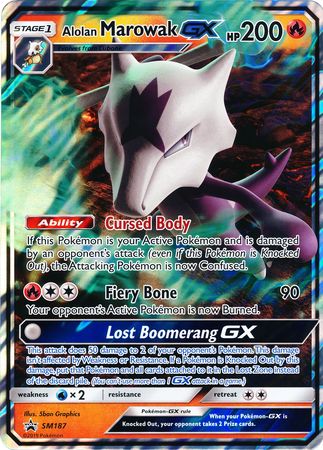 Pokemon | Alolan Marowak GX (SM187) (Jumbo Card) [Sun & Moon: Black Star Promos] | The Nerd Merchant