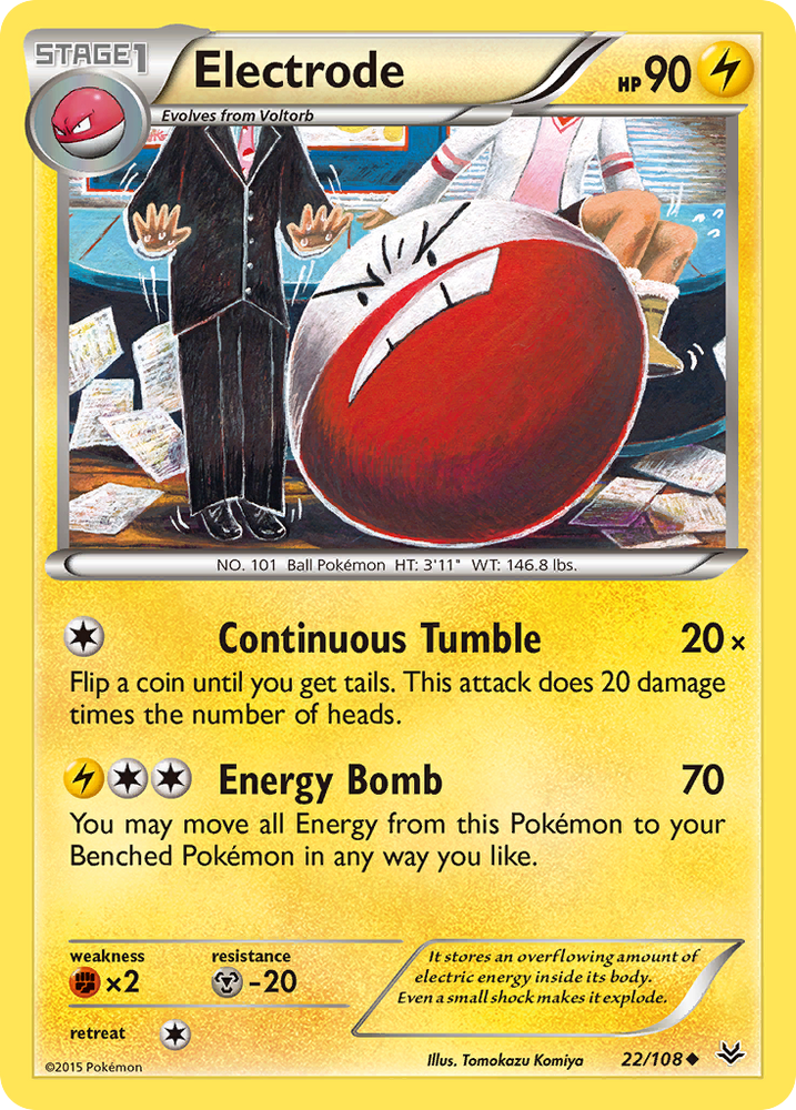 Pokemon | Electrode (22/108) [XY: Roaring Skies] | The Nerd Merchant