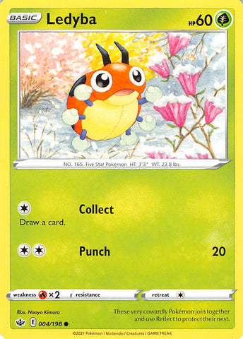 Pokemon | Ledyba (004/198) [Sword & Shield: Chilling Reign] | The Nerd Merchant