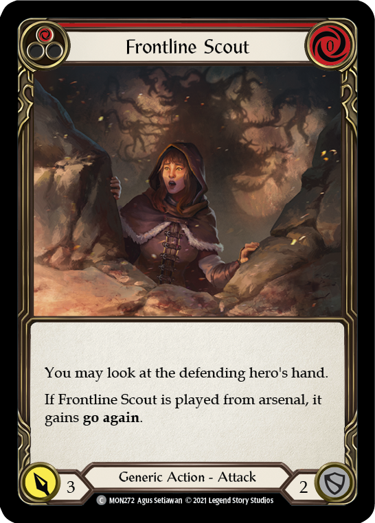 Flesh and Blood TCG | Frontline Scout (Red) [MON272-RF] (Monarch)  1st Edition Rainbow Foil | The Nerd Merchant