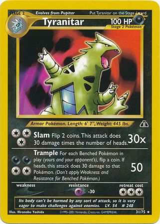 Pokemon | Tyranitar (31/75) [Neo Discovery Unlimited] | The Nerd Merchant