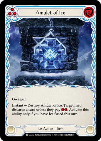 Flesh and Blood TCG | Amulet of Ice [ELE172] (Tales of Aria)  1st Edition Rainbow Foil | The Nerd Merchant