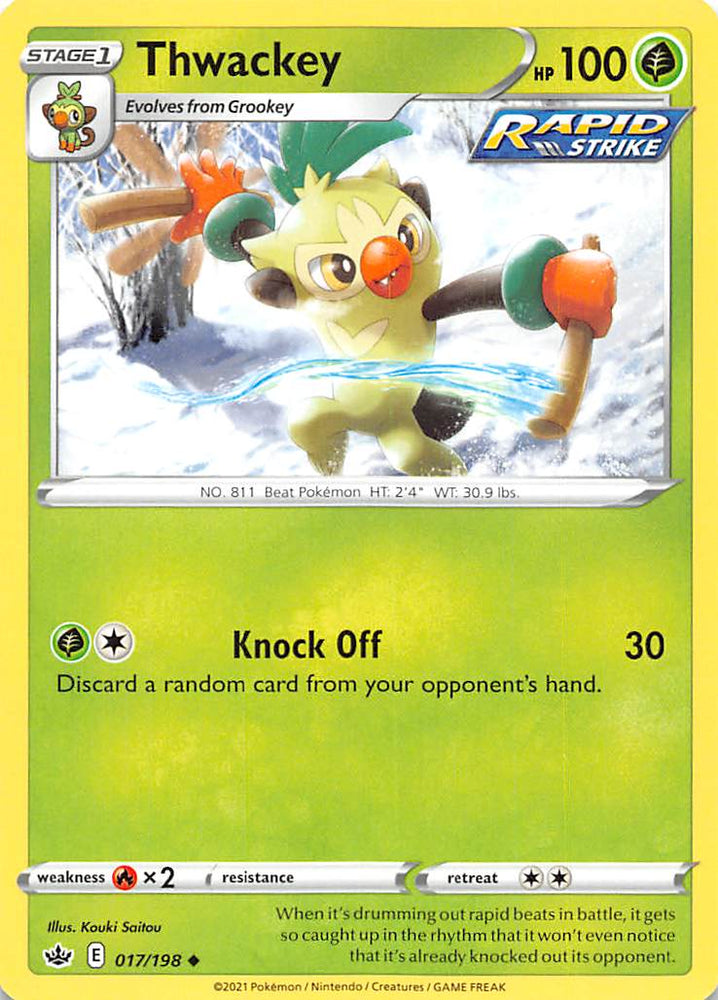 Pokemon | Thwackey (017/198) [Sword & Shield: Chilling Reign] | The Nerd Merchant