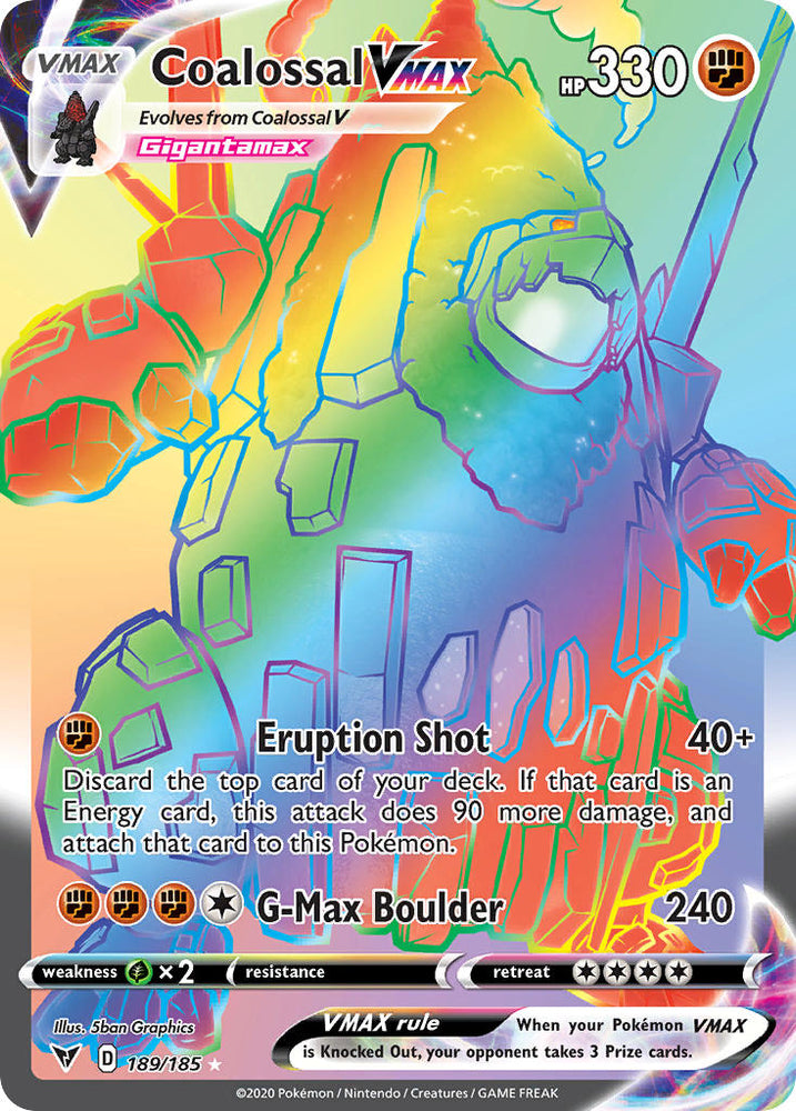 Pokemon | Coalossal VMAX (189/185) [Sword & Shield: Vivid Voltage] | The Nerd Merchant