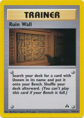 Pokemon | Ruin Wall (74/75) [Neo Discovery Unlimited] | The Nerd Merchant
