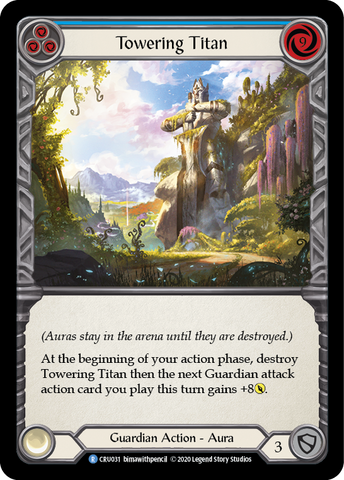 Flesh and Blood TCG | Towering Titan (Blue) [CRU031] (Crucible of War)  1st Edition Normal | The Nerd Merchant