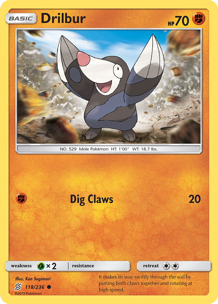 Pokemon | Drilbur (118/236) [Sun & Moon: Unified Minds] | The Nerd Merchant