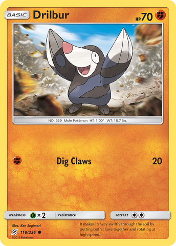 Pokemon | Drilbur (118/236) [Sun & Moon: Unified Minds] | The Nerd Merchant