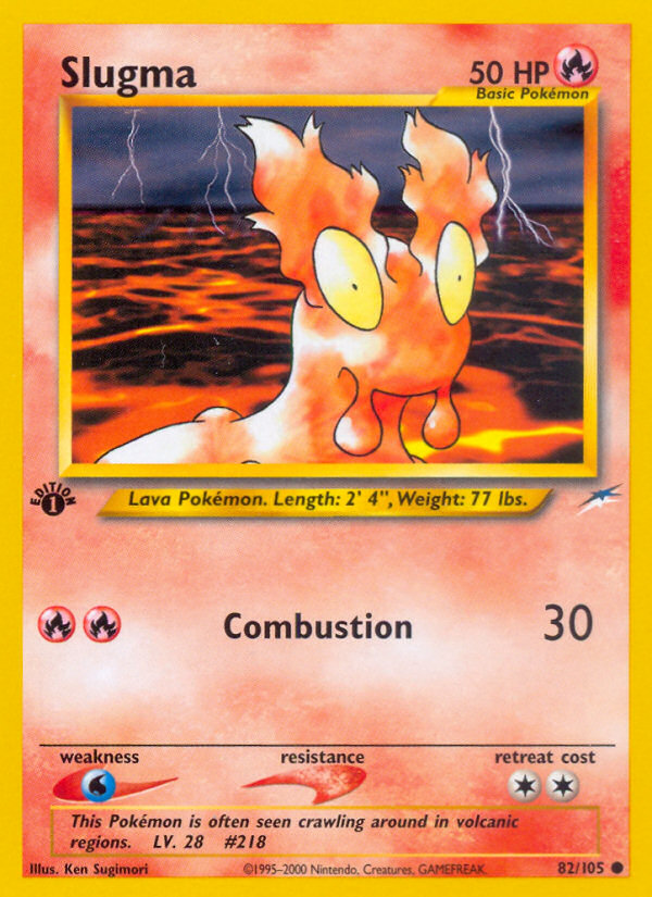 Pokemon | Slugma (82/105) [Neo Destiny 1st Edition] | The Nerd Merchant