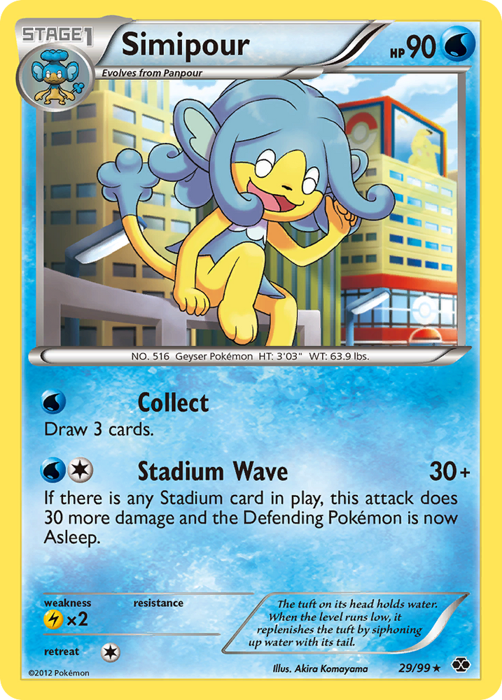 Pokemon | Simipour (29/99) [Black & White: Next Destinies] | The Nerd Merchant