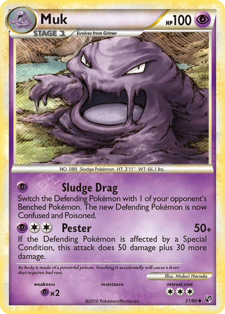 Pokemon | Muk (31/90) [HeartGold & SoulSilver: Undaunted] | The Nerd Merchant