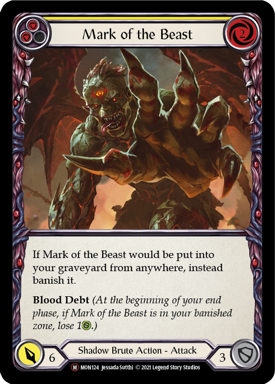 Flesh and Blood TCG | Mark of the Beast [U-MON124-RF] (Monarch Unlimited)  Unlimited Rainbow Foil | The Nerd Merchant