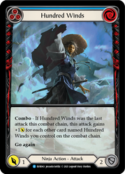 Flesh and Blood TCG | Hundred Winds (Blue) [EVR043] (Everfest)  1st Edition Extended Art Rainbow Foil | The Nerd Merchant