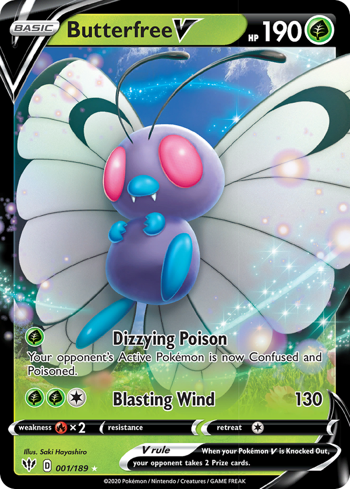 Pokemon | Butterfree V (001/189) [Sword & Shield: Darkness Ablaze] | The Nerd Merchant