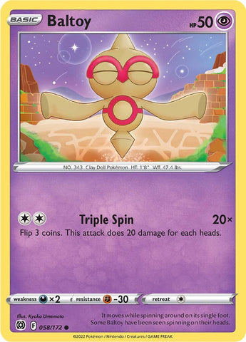 Pokemon | Baltoy (058/172) [Sword & Shield: Brilliant Stars] | The Nerd Merchant