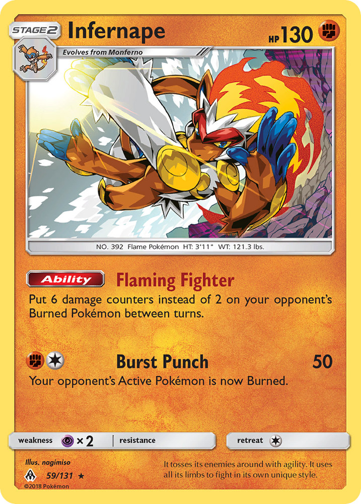 Pokemon | Infernape (59/131) [Sun & Moon: Forbidden Light] | The Nerd Merchant