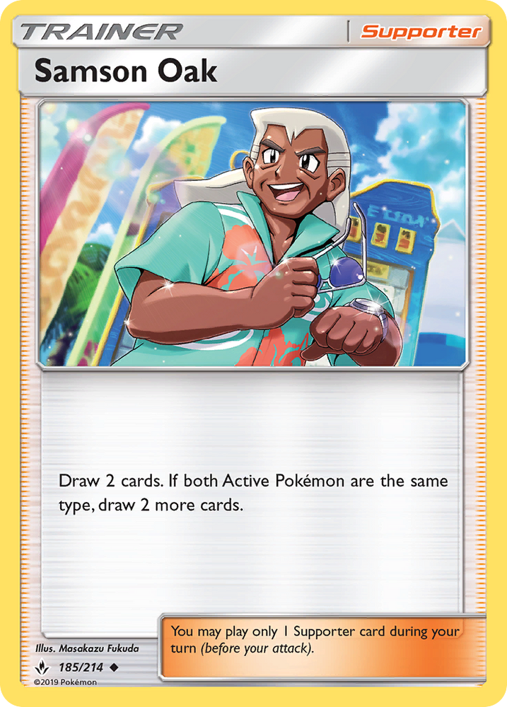 Pokemon | Samson Oak (185/214) [Sun & Moon: Unbroken Bonds] | The Nerd Merchant