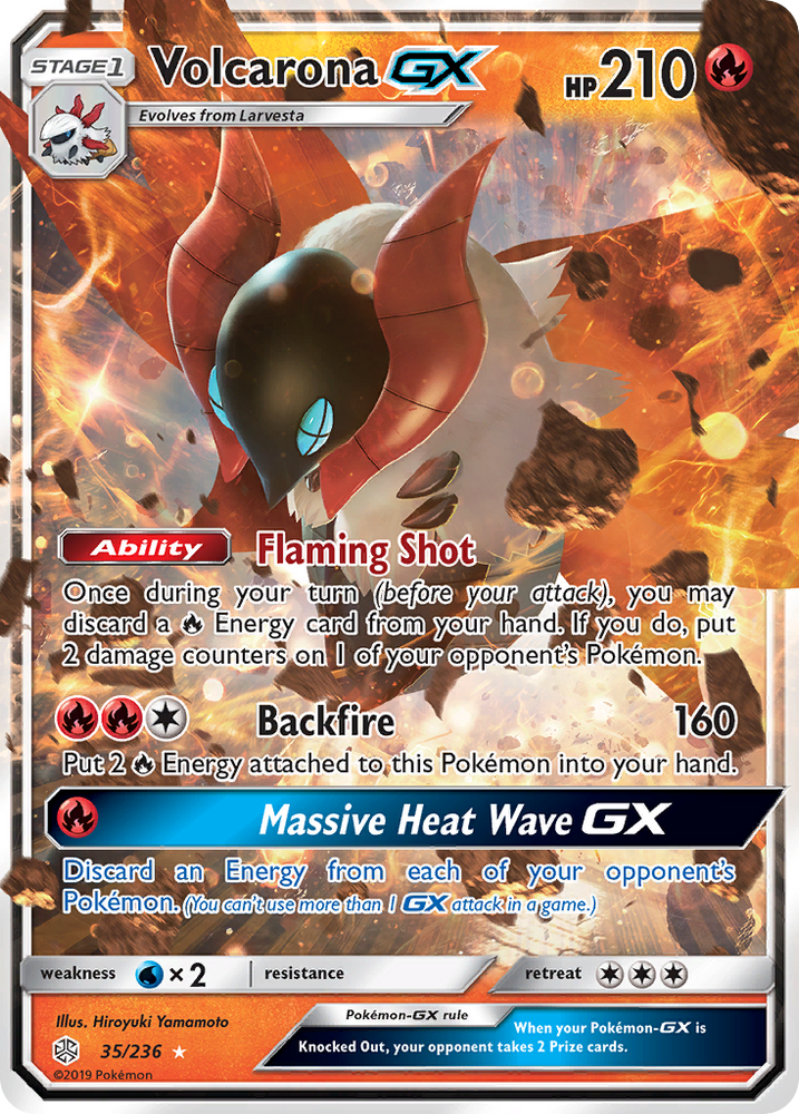 Pokemon| Volcarona GX (35/236) [Sun & Moon: Cosmic Eclipse] | The Nerd Merchant