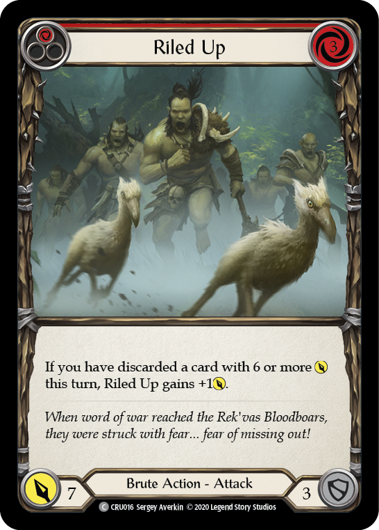 Flesh and Blood TCG | Riled Up (Red) [CRU016] (Crucible of War)  1st Edition Normal | The Nerd Merchant