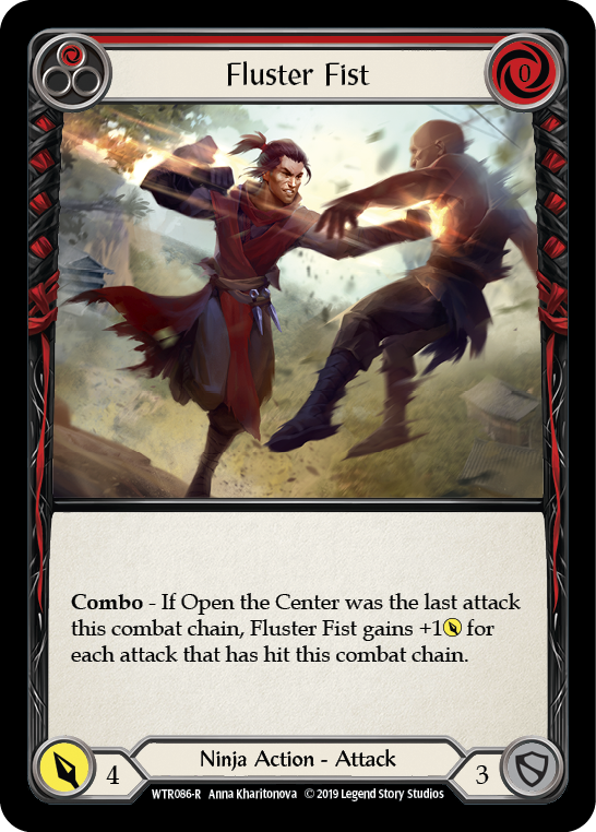 Flesh and Blood TCG | Fluster Fist (Red) [WTR086-R] (Welcome to Rathe)  Alpha Print Rainbow Foil | The Nerd Merchant