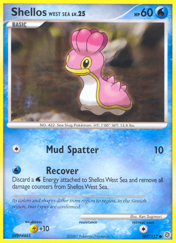 Pokemon | Shellos West Sea (107/132) [Diamond & Pearl: Secret Wonders] | The Nerd Merchant