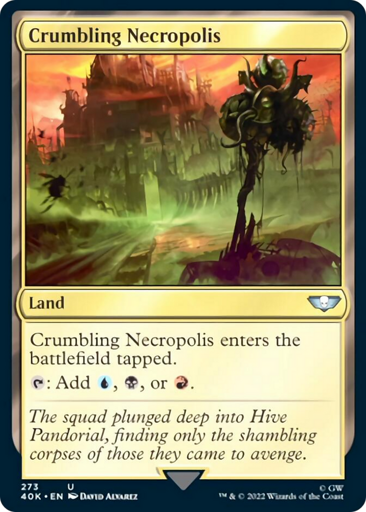 Magic | Crumbling Necropolis (Surge Foil) [Warhammer 40,000] | The Nerd Merchant