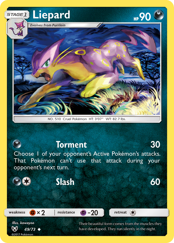 Pokemon | Liepard (49/73) [Sun & Moon: Shining Legends] | The Nerd Merchant