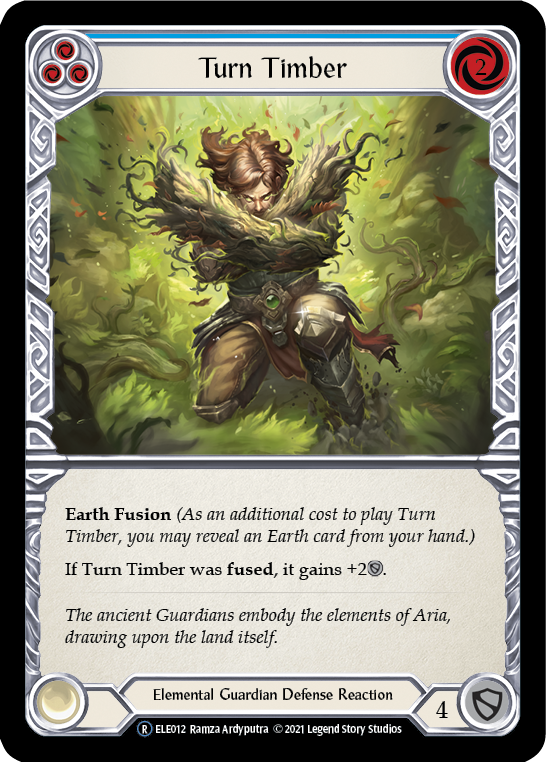 Flesh and Blood TCG | Turn Timber (Blue) [U-ELE012] (Tales of Aria Unlimited)  Unlimited Normal | The Nerd Merchant