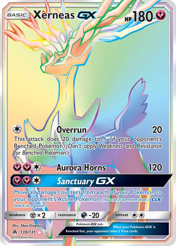 Pokemon | Xerneas GX (139/131) [Sun & Moon: Forbidden Light] | The Nerd Merchant