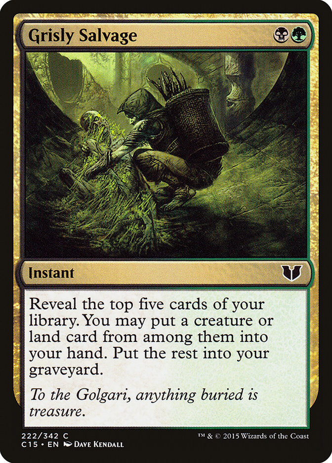 Magic | Grisly Salvage [Commander 2015] | The Nerd Merchant