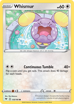 Pokemon | Whismur (135/185) [Sword & Shield: Vivid Voltage] | The Nerd Merchant