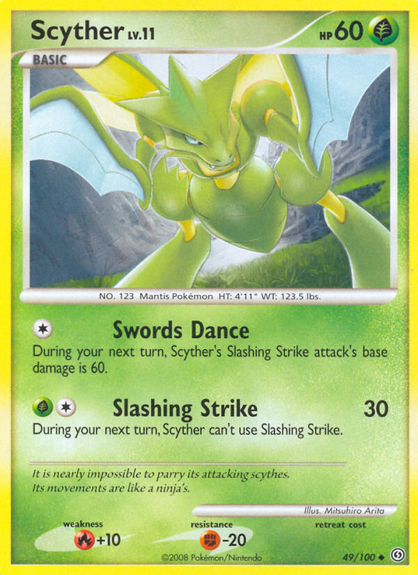 Pokemon | Scyther (49/100) [Diamond & Pearl: Stormfront] | The Nerd Merchant