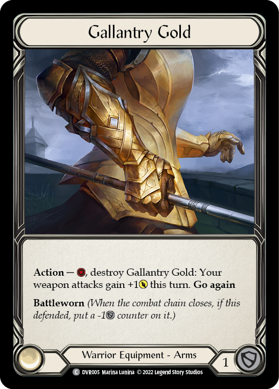 Flesh and Blood TCG | Gallantry Gold [DVR005] (Classic Battles: Rhinar vs Dorinthea)  Rainbow Foil | The Nerd Merchant